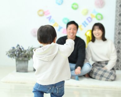 1歳記念写真